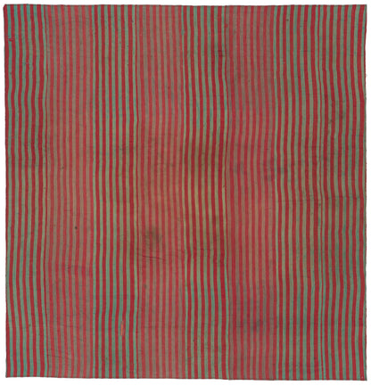 7 x 8 Vintage Turkish Striped Kilim Rug 60654