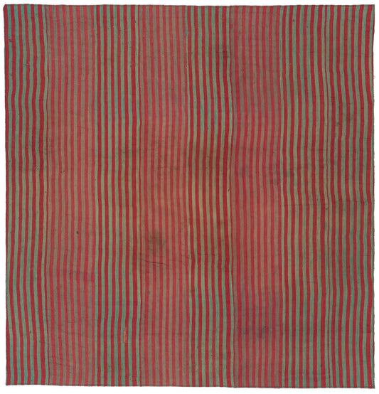 7 x 8 Vintage Turkish Striped Kilim Rug 60654