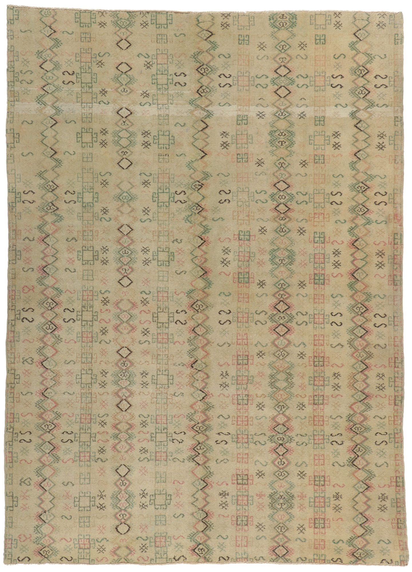 7 x 9 Vintage Turkish Sivas Rug 52137