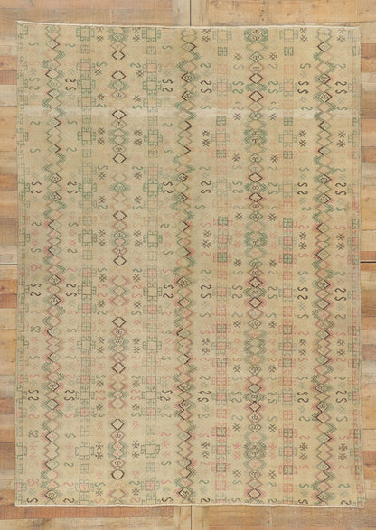 7 x 9 Vintage Turkish Sivas Rug 52137