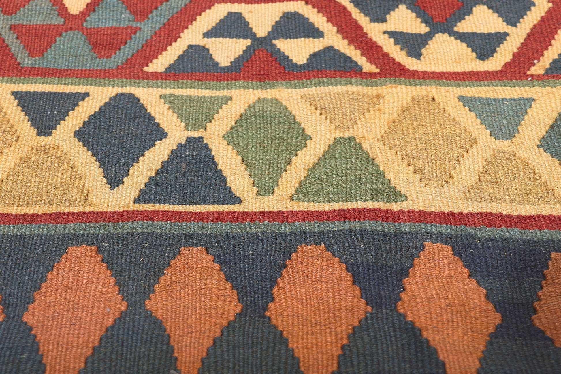 7 x 9 Vintage Persian Shiraz Kilim Rug 61232