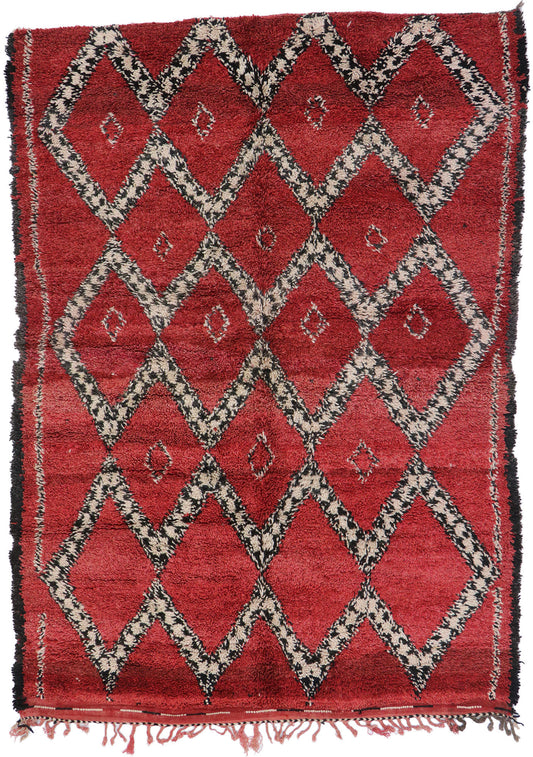 7 x 9 Vintage Moroccan Beni Ourain Rug 21262