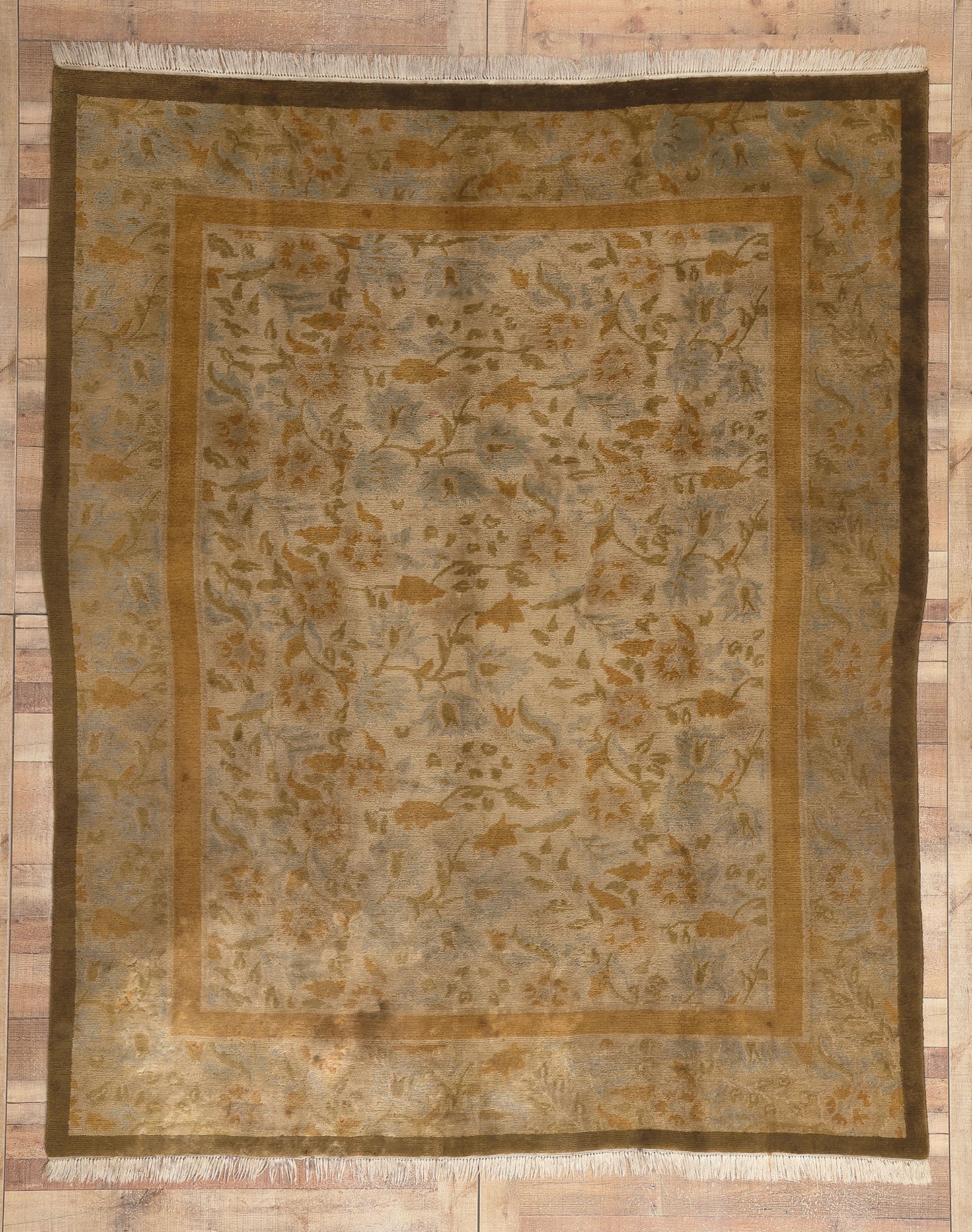 7 x 9 Vintage Earthy Tibetan Rug 76612