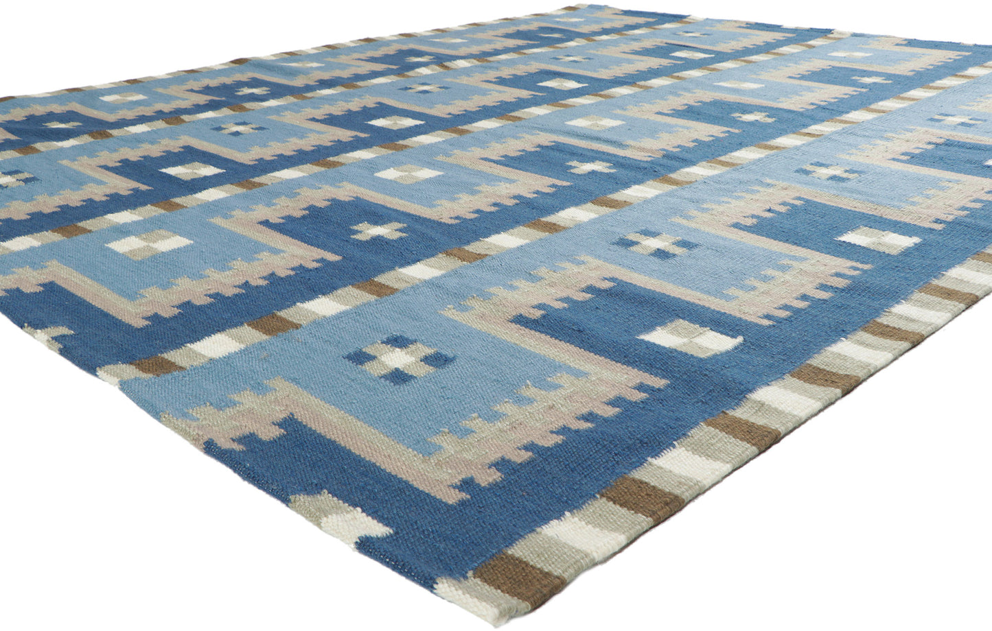 8 x 10 Scandinavian Modern Swedish Inspired Kilim Rug 30965