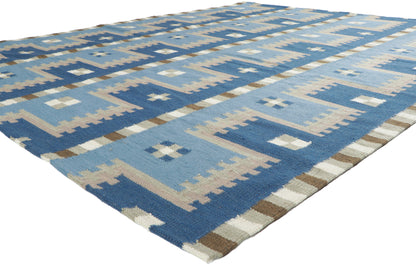 8 x 10 Scandinavian Modern Swedish Inspired Kilim Rug 30965