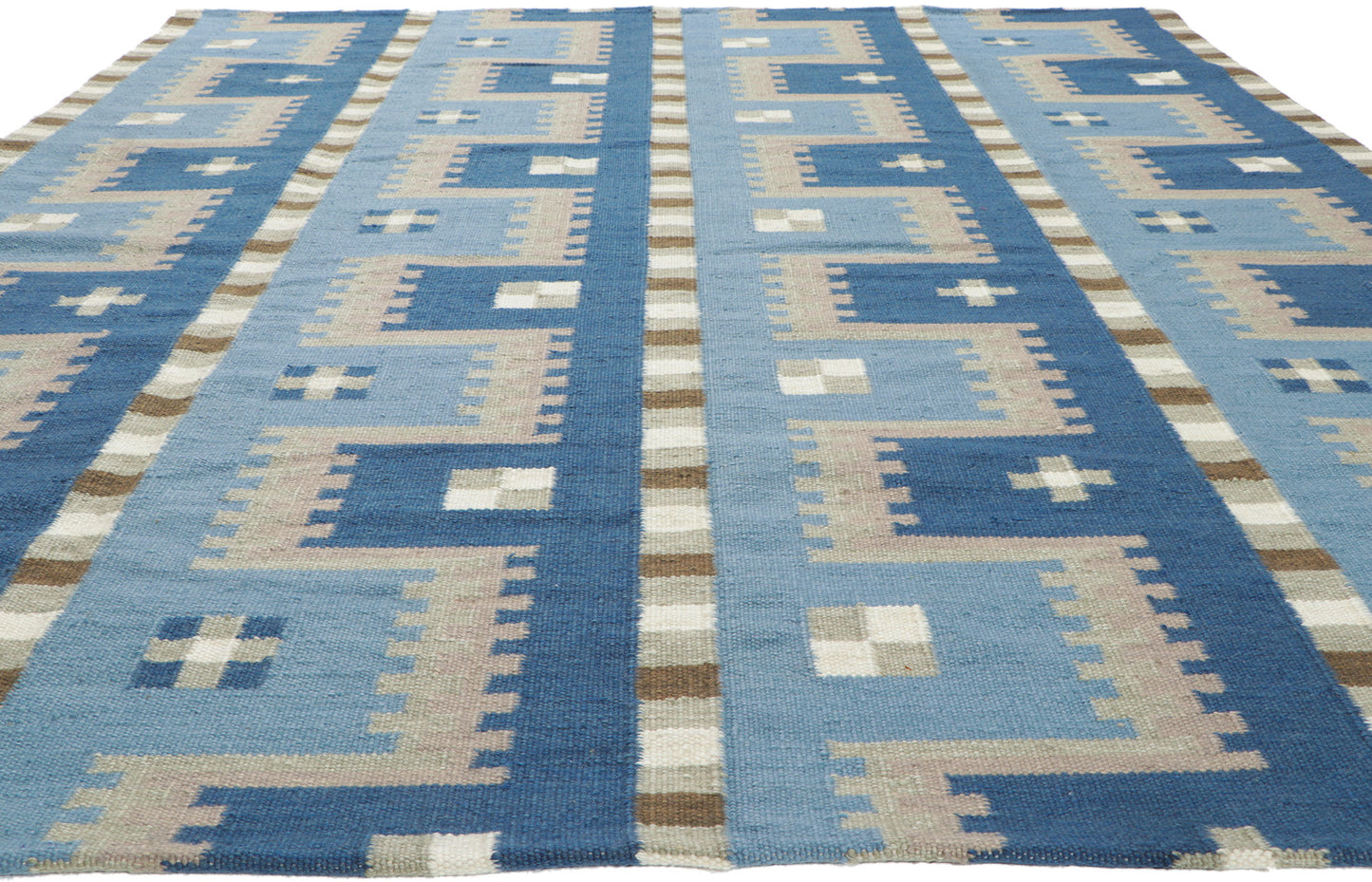 8 x 10 Scandinavian Modern Swedish Inspired Kilim Rug 30965