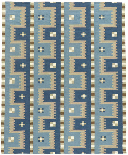 8 x 10 Scandinavian Modern Swedish Inspired Kilim Rug 30965