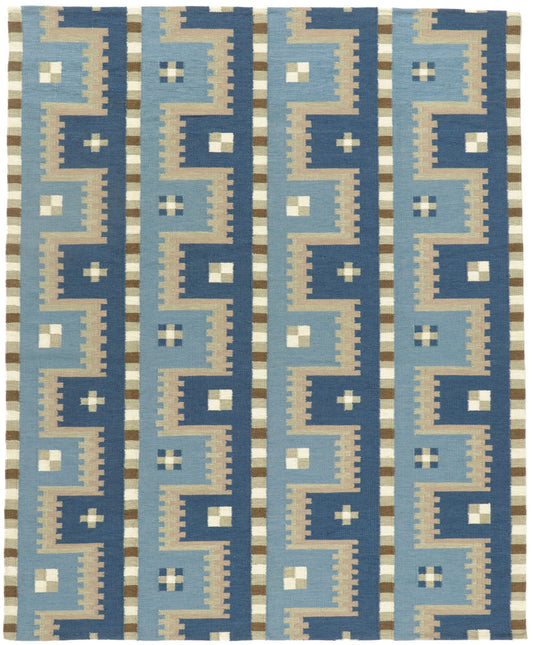 8 x 10 Scandinavian Modern Swedish Inspired Kilim Rug 30965