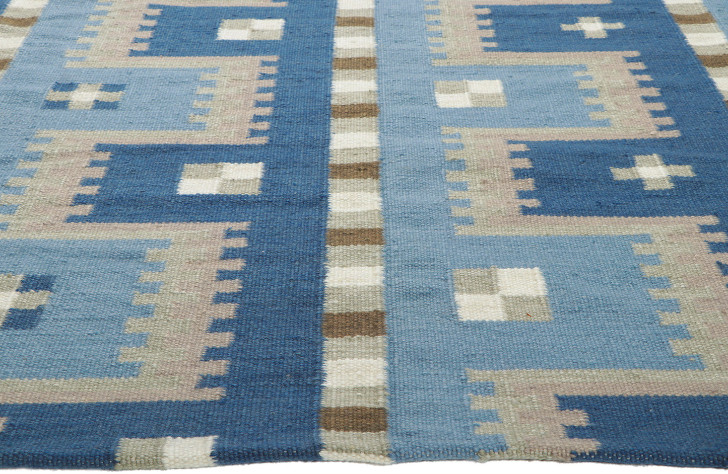 8 x 10 Scandinavian Modern Swedish Inspired Kilim Rug 30965