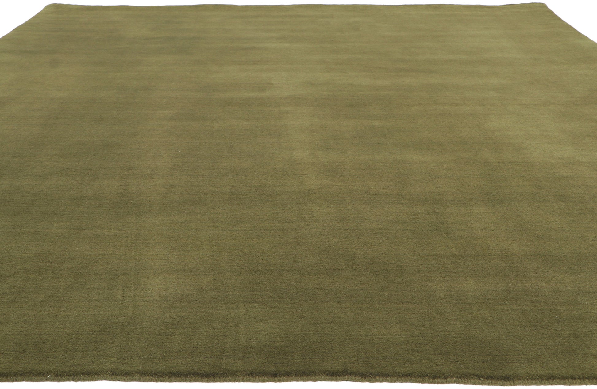8 x 10 Solid Olive Green Modern Rug 30925