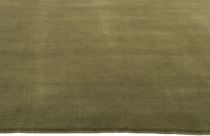 8 x 10 Solid Olive Green Modern Rug 30925