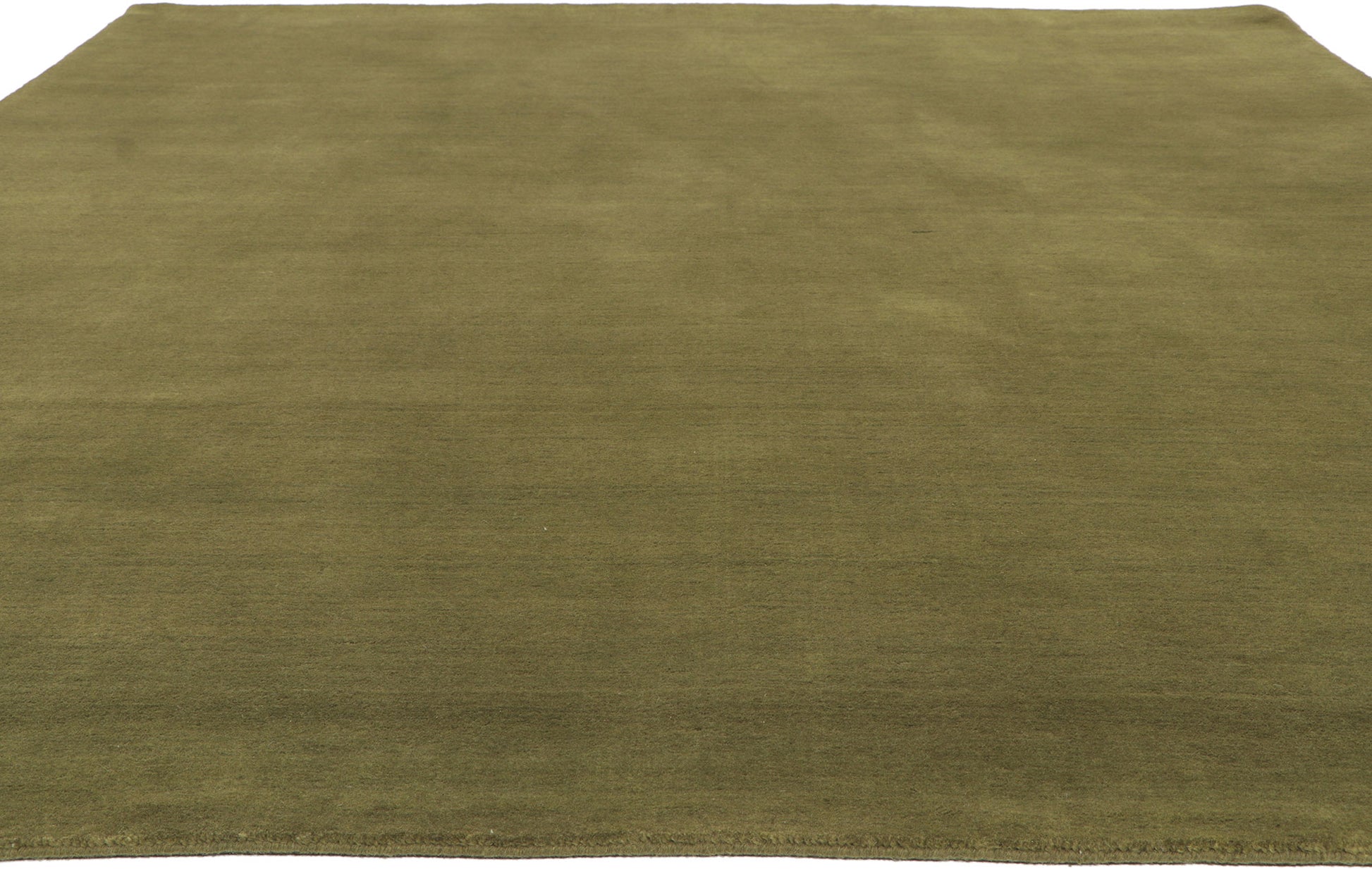 8 x 10 Solid Olive Green Modern Rug 30926