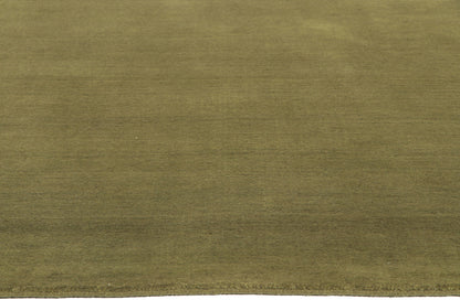 8 x 10 Solid Olive Green Modern Rug 30926