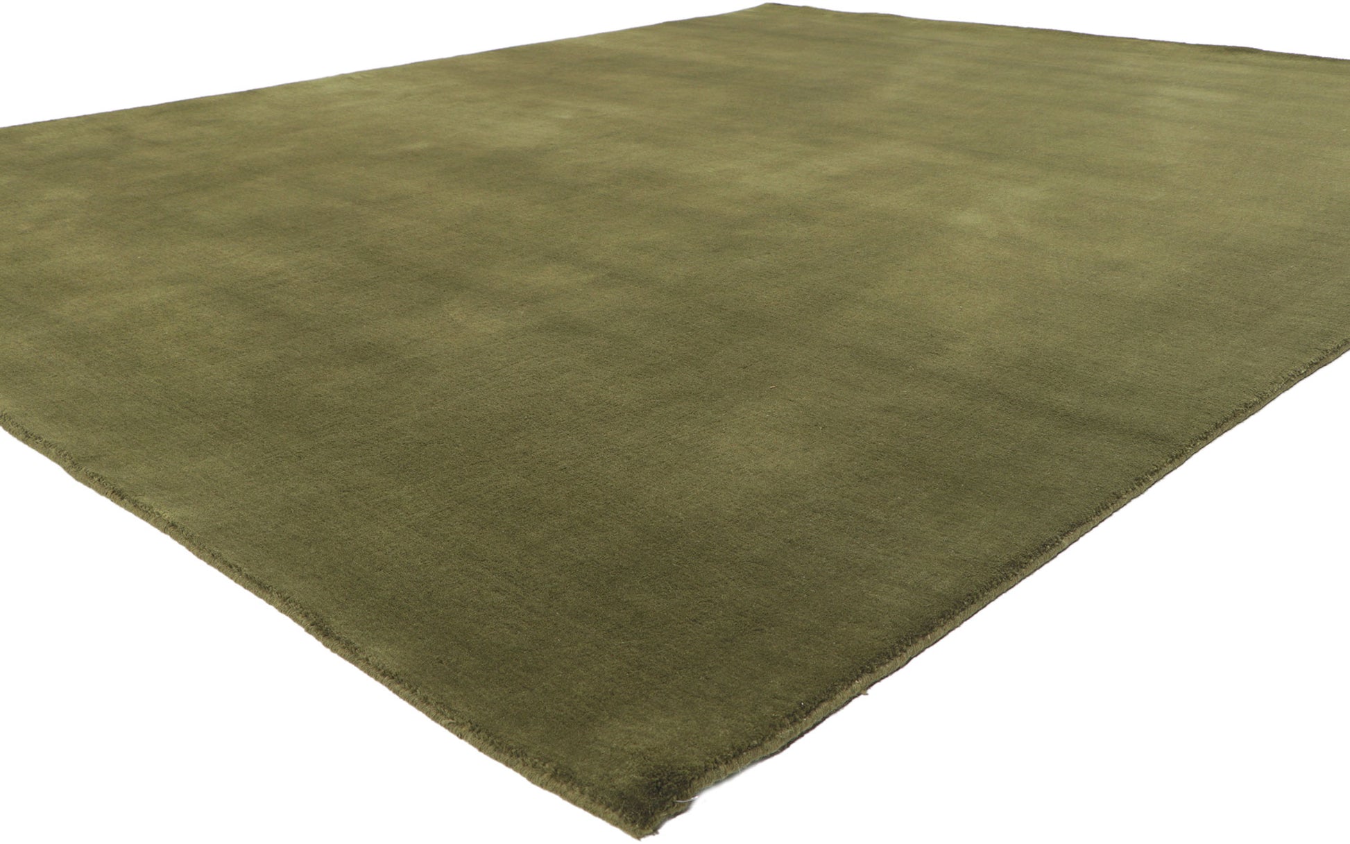 8 x 10 Solid Olive Green Modern Rug 30928