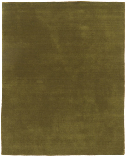 8 x 10 Solid Olive Green Modern Rug 30928