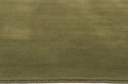 8 x 10 Solid Olive Green Modern Rug 30928