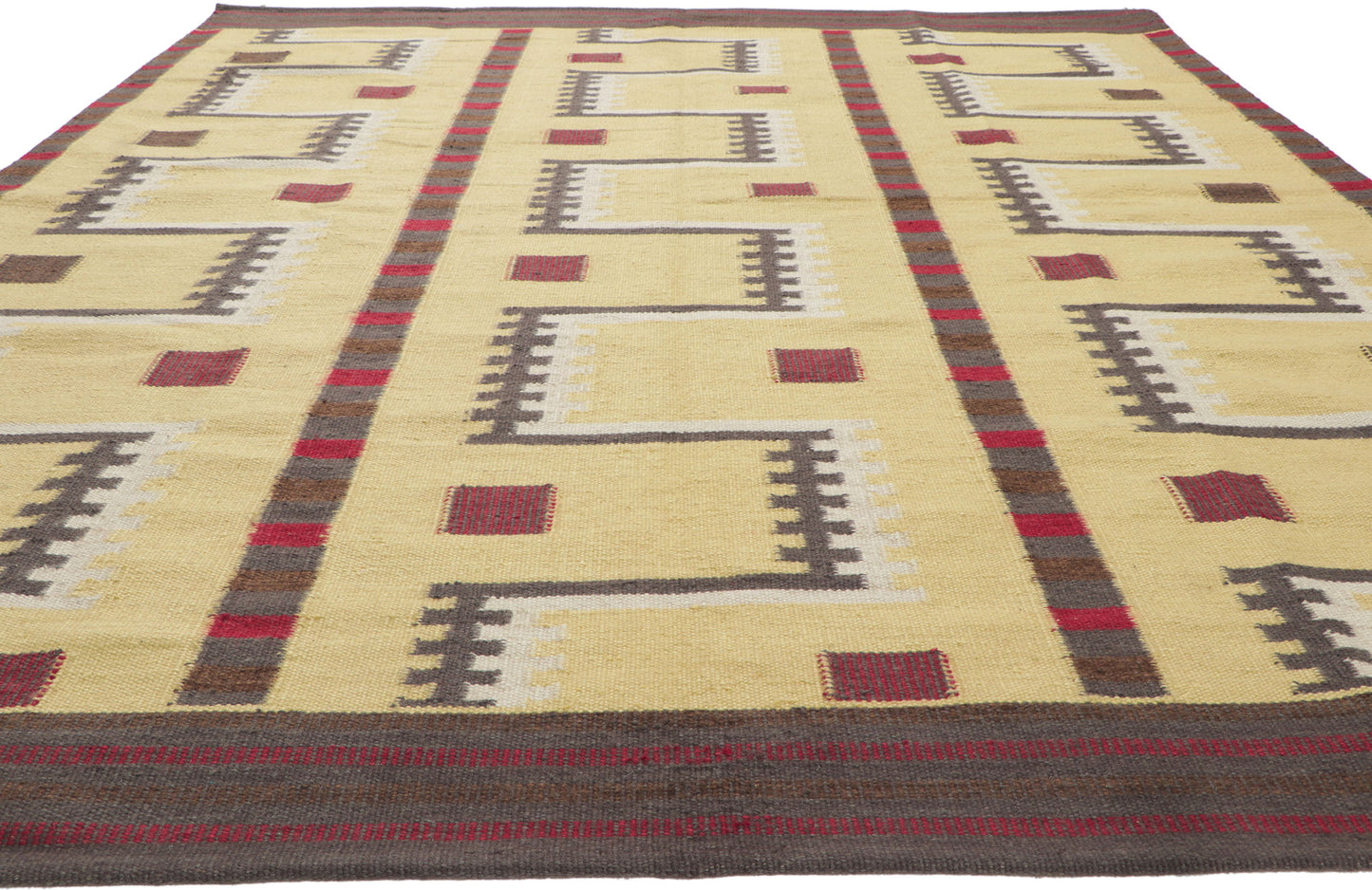 8 x 10 Scandinavian Modern Swedish Inspired Kilim Rug 30960