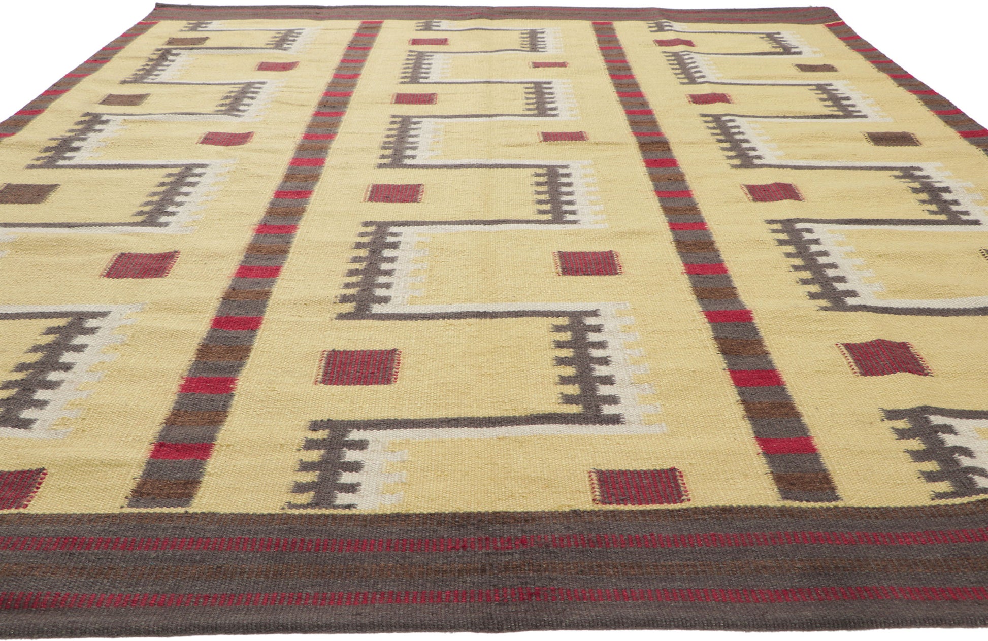 8 x 10 Scandinavian Modern Swedish Inspired Kilim Rug 30960
