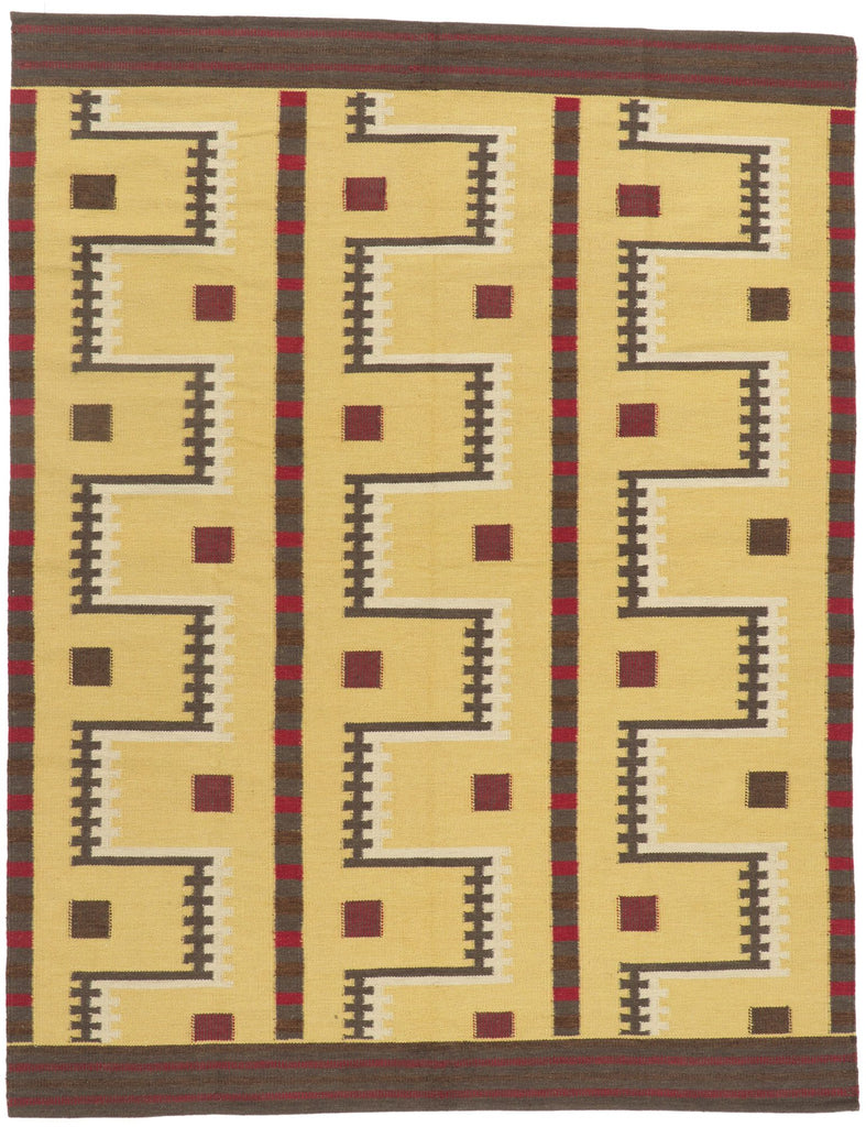 8 x 10 Scandinavian Modern Swedish Inspired Kilim Rug 30960