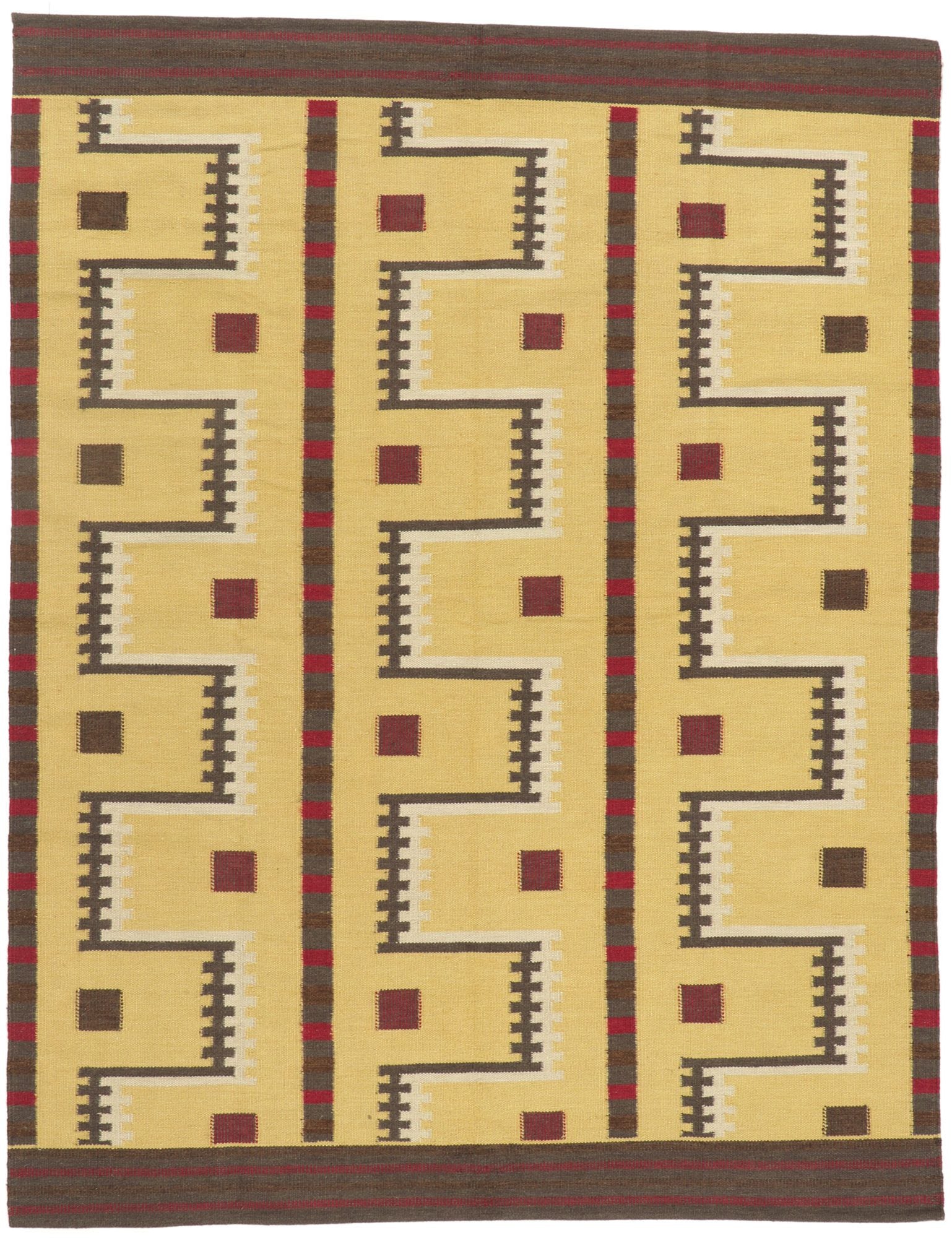 8 x 10 Scandinavian Modern Swedish Inspired Kilim Rug 30960