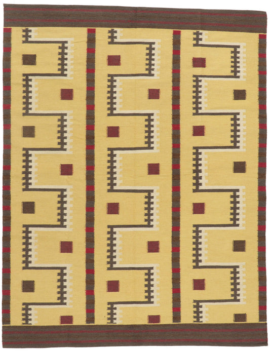 8 x 10 Scandinavian Modern Swedish Inspired Kilim Rug 30960