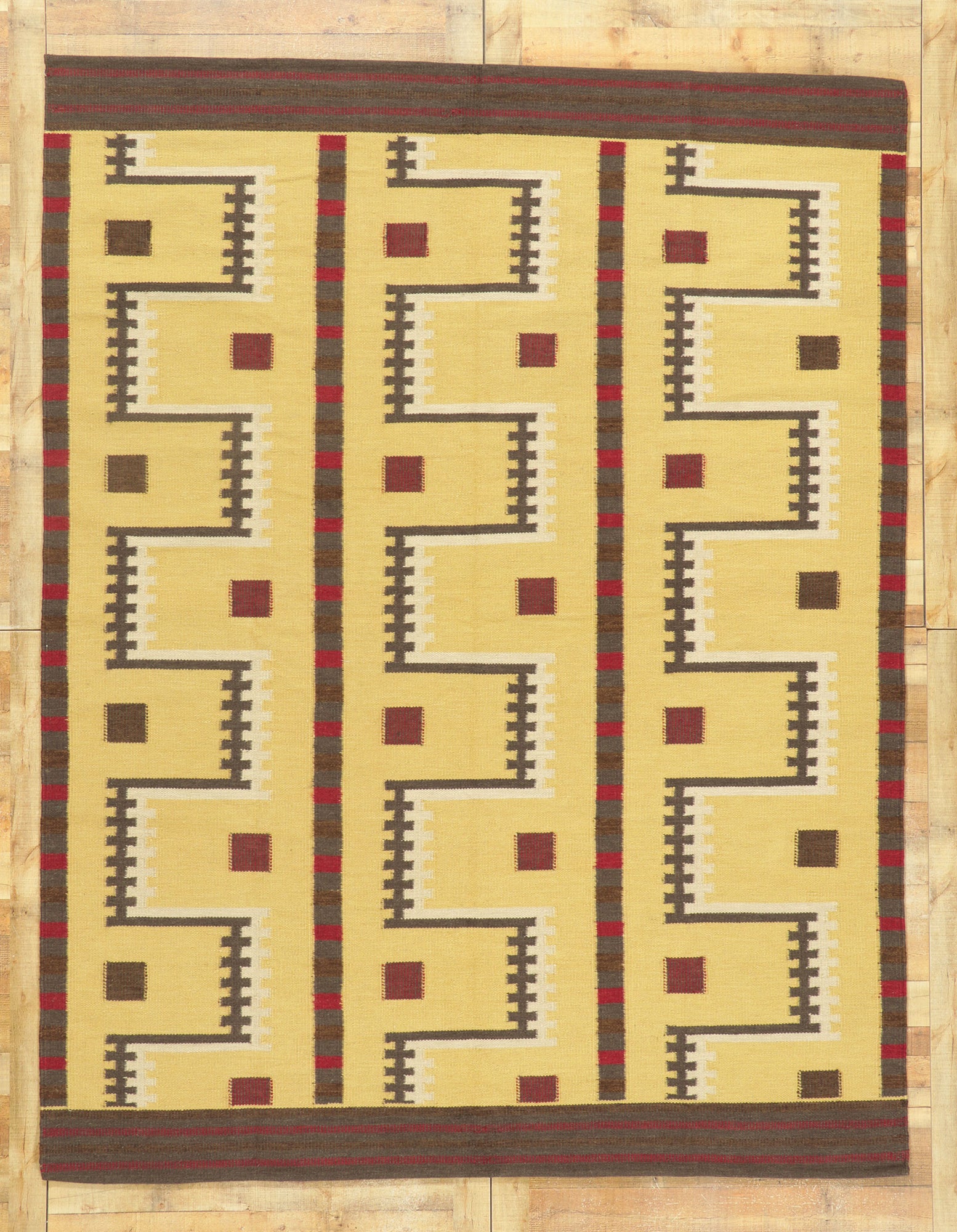 8 x 10 Scandinavian Modern Swedish Inspired Kilim Rug 30960