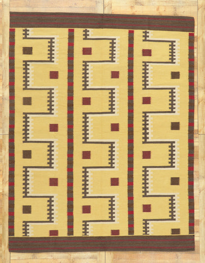 8 x 10 Scandinavian Modern Swedish Inspired Kilim Rug 30960