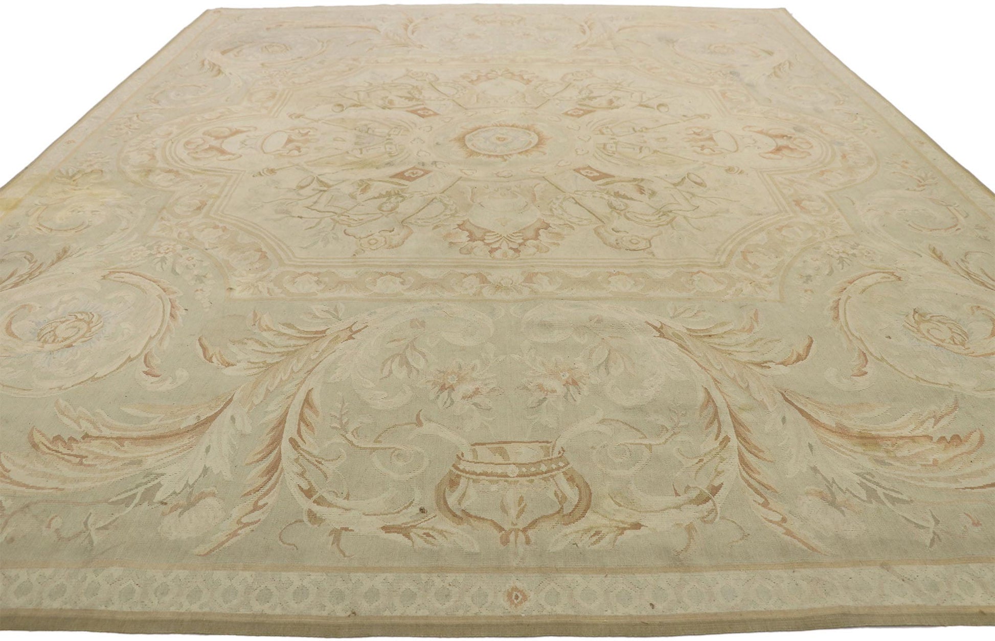 8 x 10 Vintage Aubusson Style Rug 76744