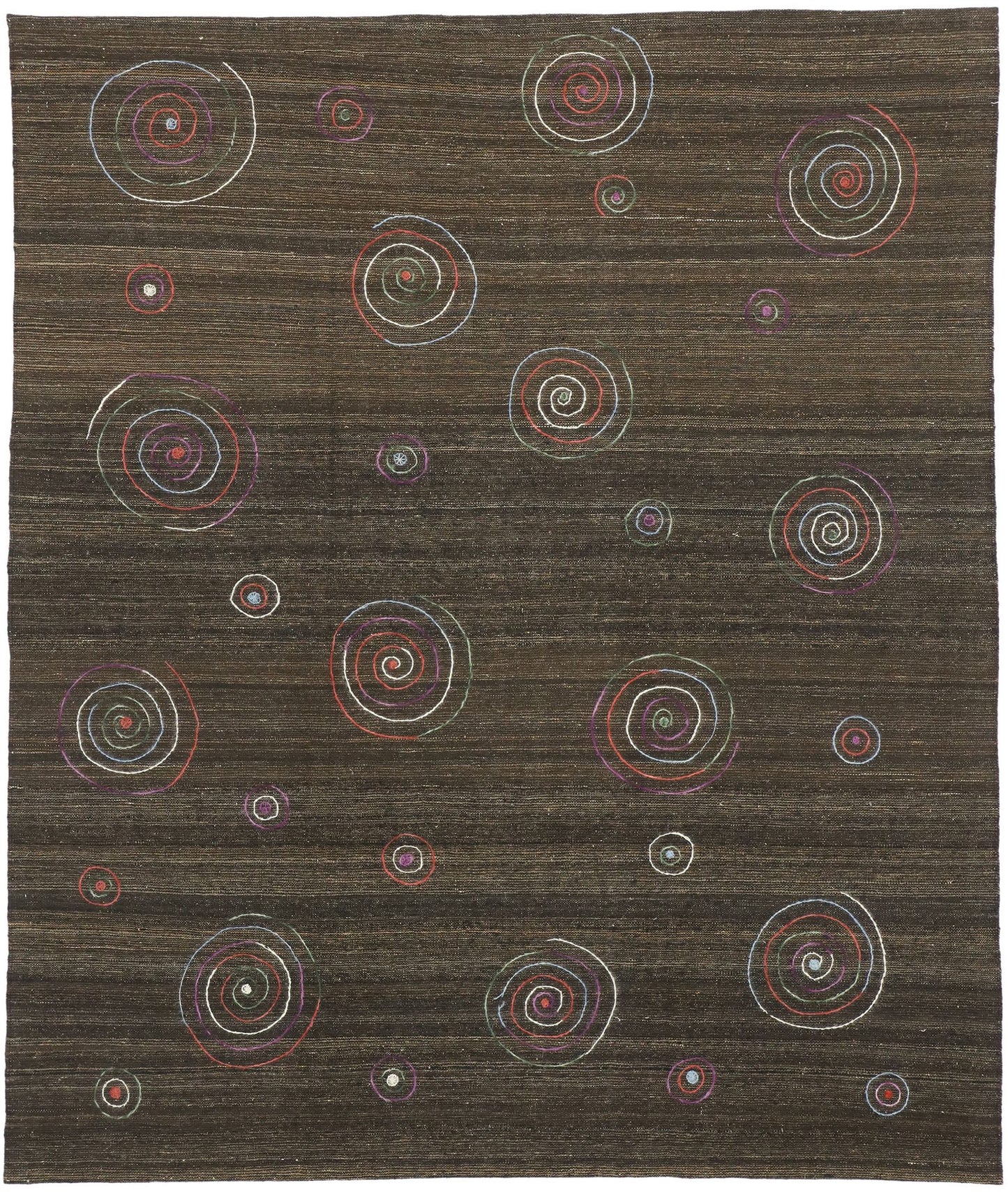 7 x 8 Vintage Uzbek Afghan Kilim Rug 80098