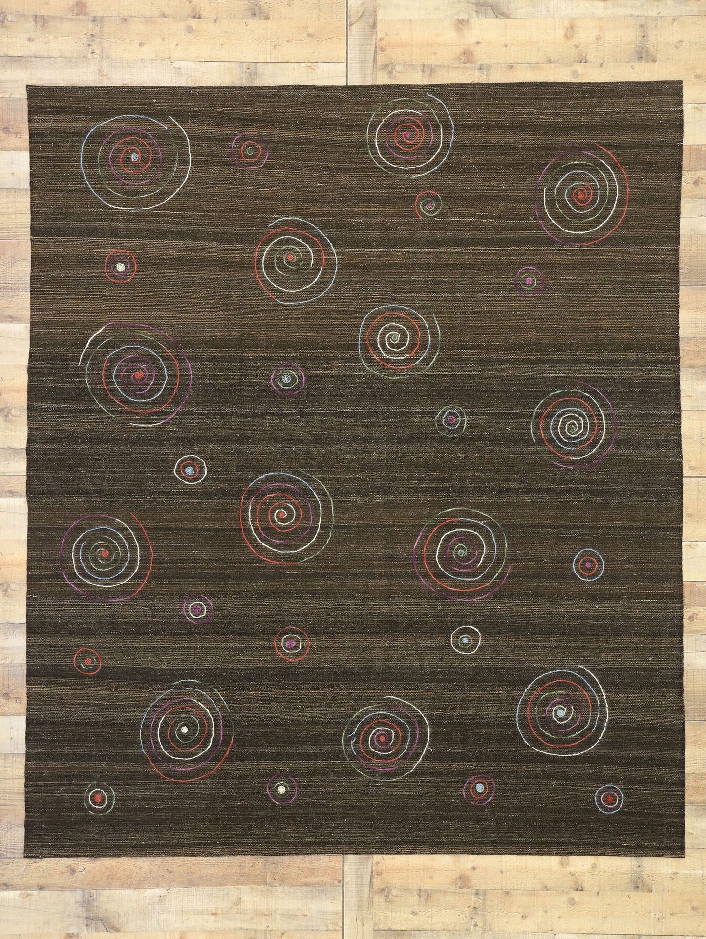 7 x 8 Vintage Uzbek Afghan Kilim Rug 80098