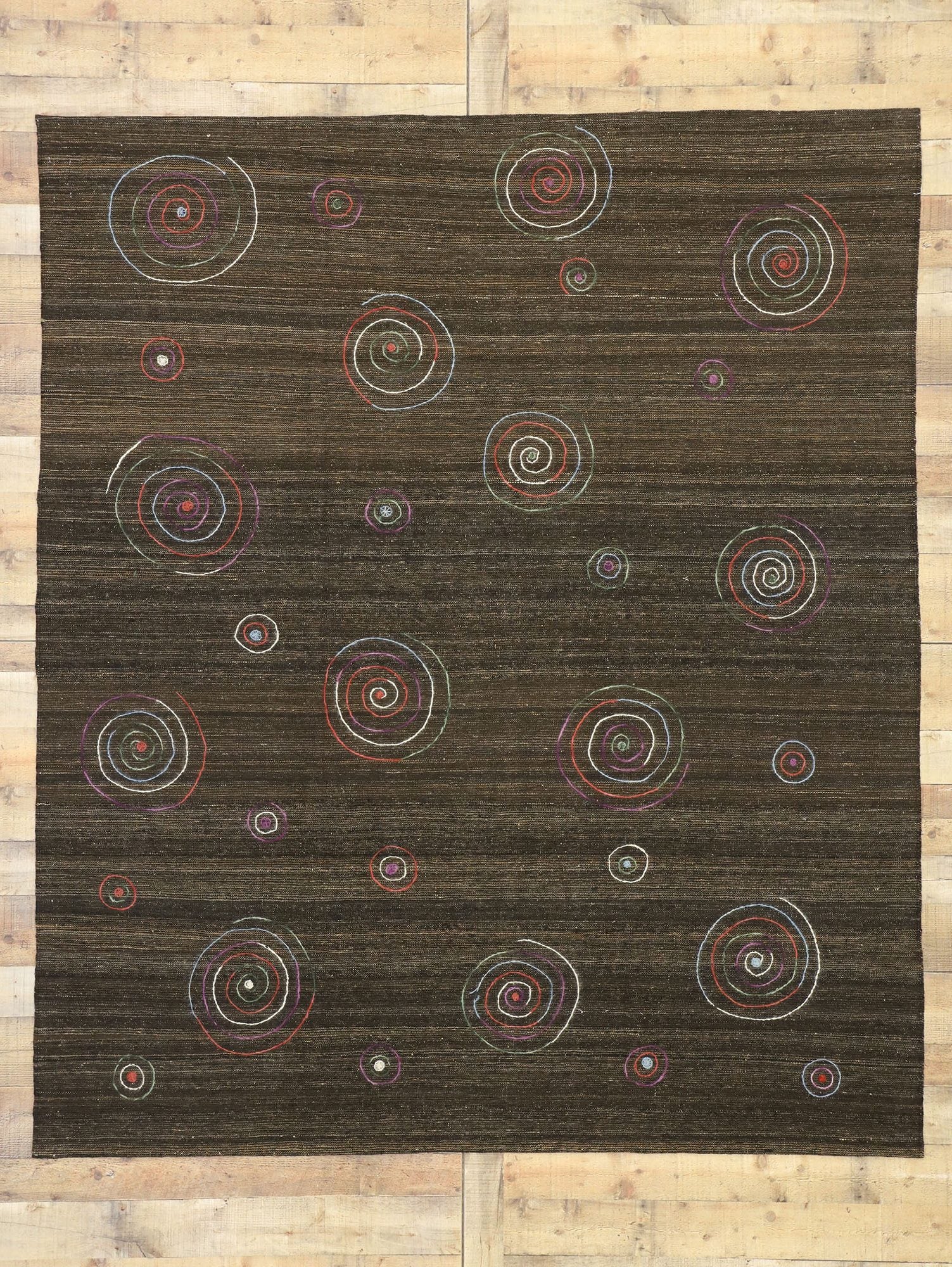 7 x 8 Vintage Uzbek Afghan Kilim Rug 80098