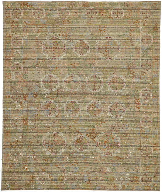 8 x 9 Vintage Uzbek Afghan Kilim Rug 80099