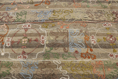 8 x 9 Vintage Uzbek Afghan Kilim Rug 80099
