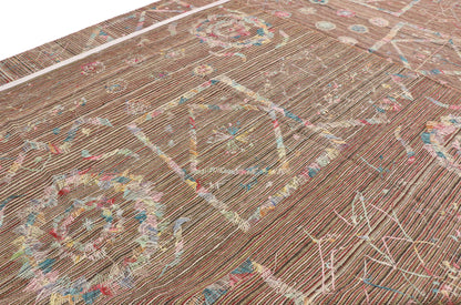 9 x 12 Vintage Uzbek Afghan Kilim Rug 80101