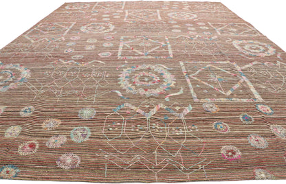 9 x 12 Vintage Uzbek Afghan Kilim Rug 80101