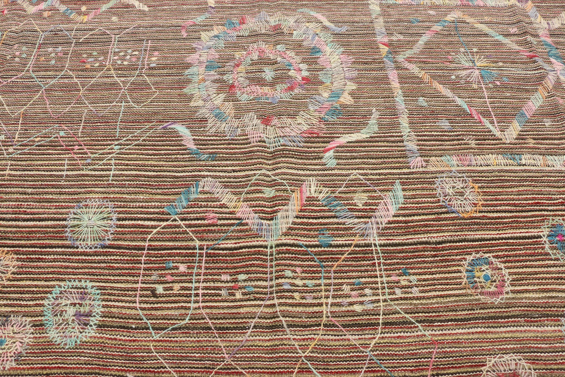 9 x 12 Vintage Uzbek Afghan Kilim Rug 80101
