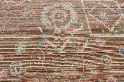 9 x 12 Vintage Uzbek Afghan Kilim Rug 80101