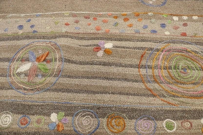 9 x 12 Vintage Uzbek Afghan Kilim Rug 80102