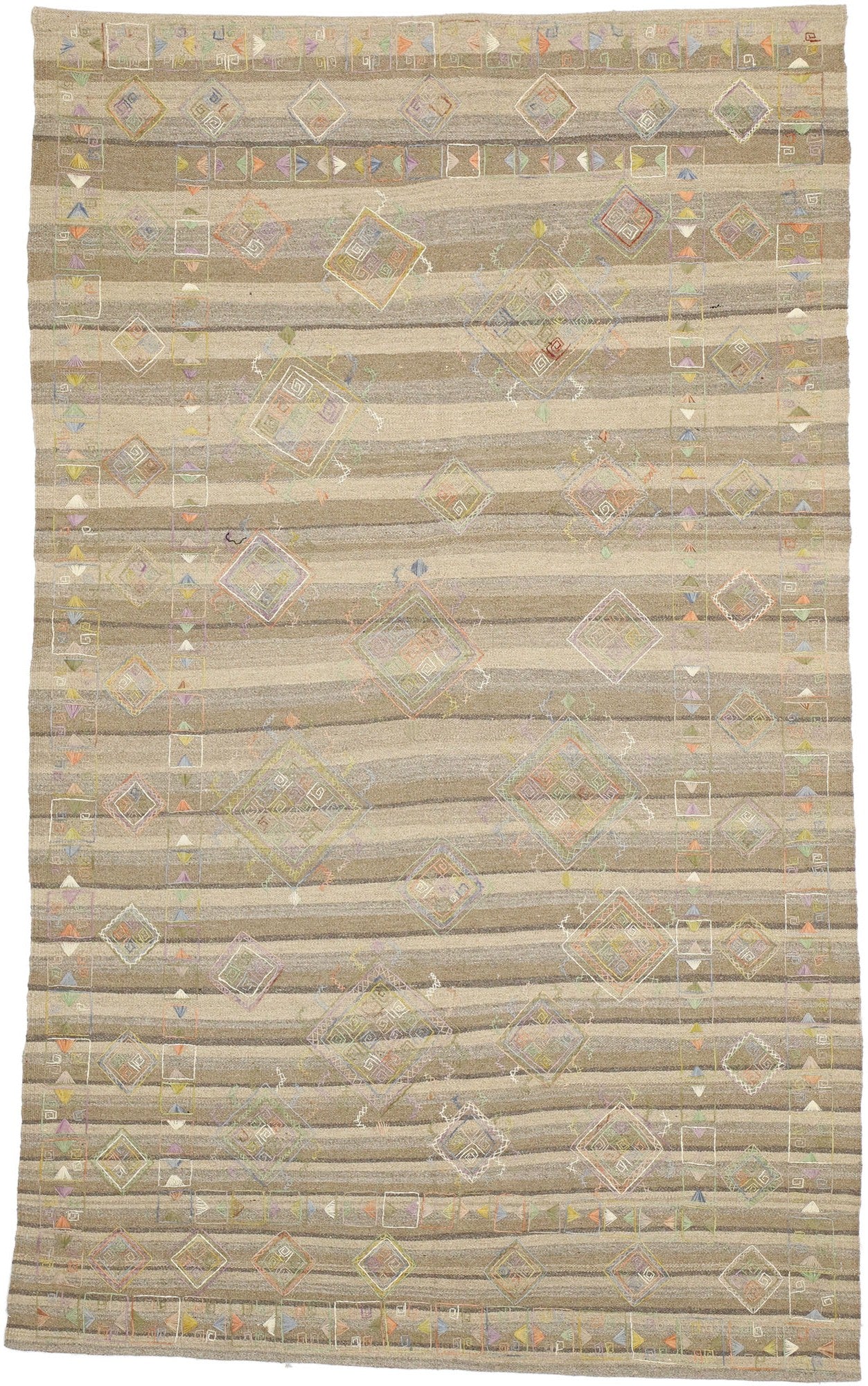 5 x 8 Vintage Uzbek Afghan Kilim Rug 80104