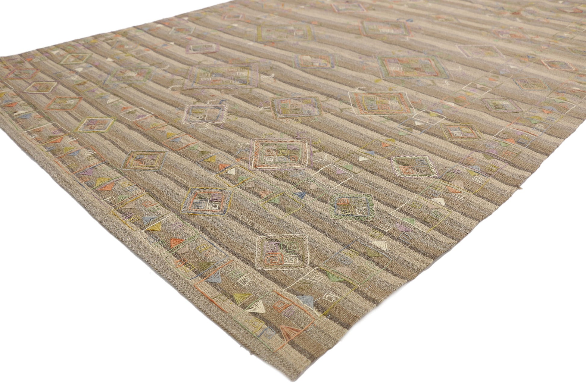 5 x 8 Vintage Uzbek Afghan Kilim Rug 80104