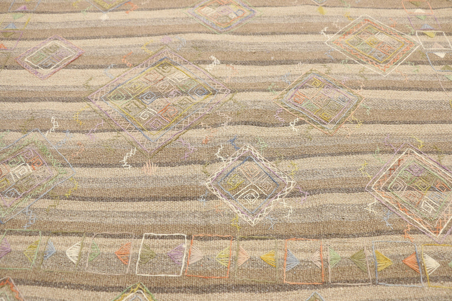 5 x 8 Vintage Uzbek Afghan Kilim Rug 80104