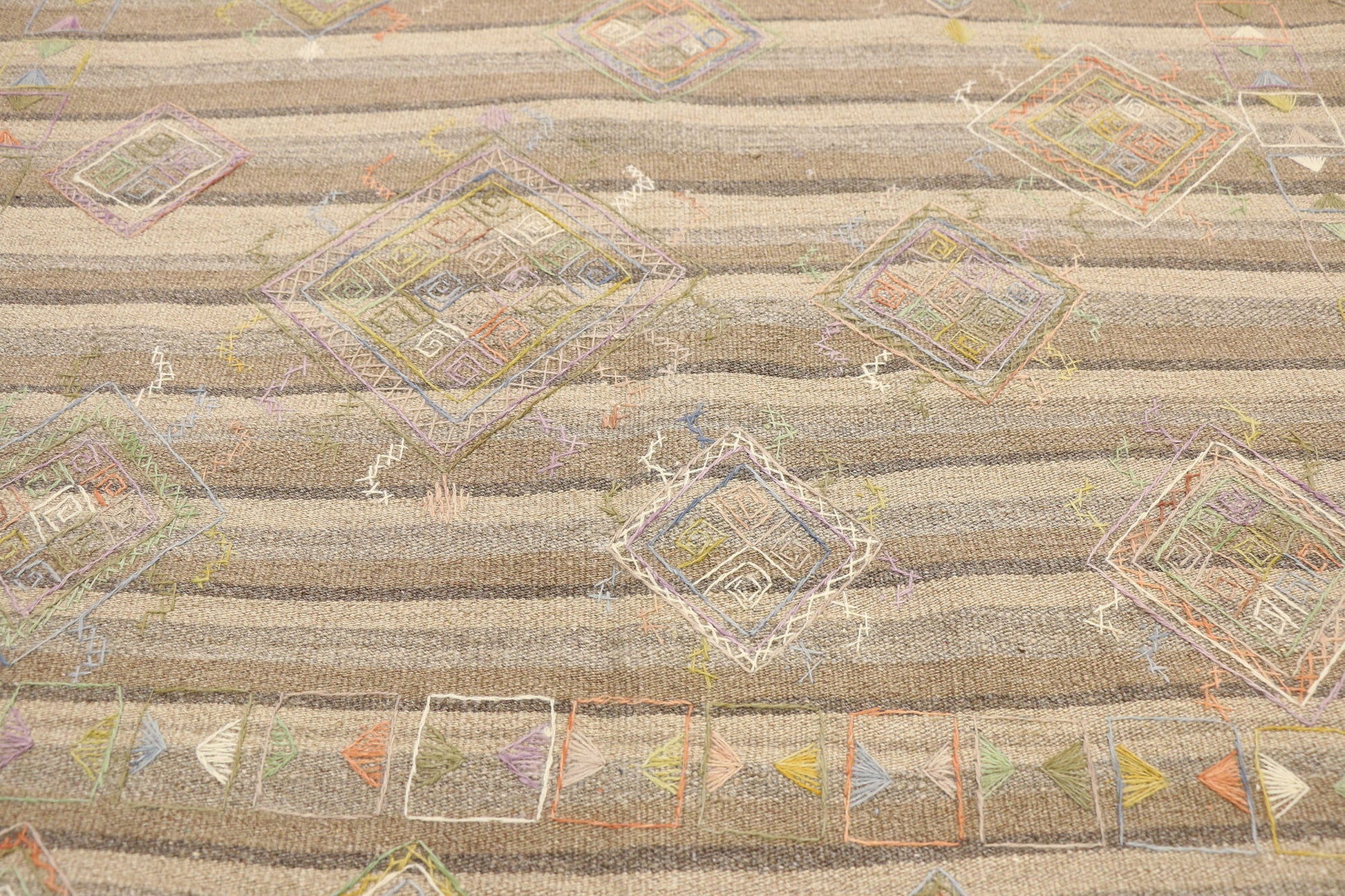 5 x 8 Vintage Uzbek Afghan Kilim Rug 80104