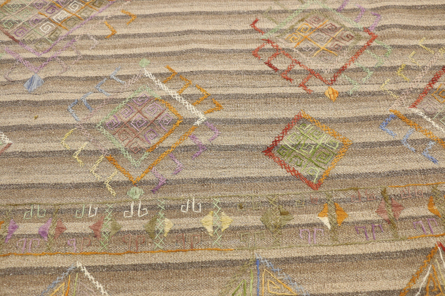 6 x 9 Vintage Uzbek Afghan Kilim Rug 80105