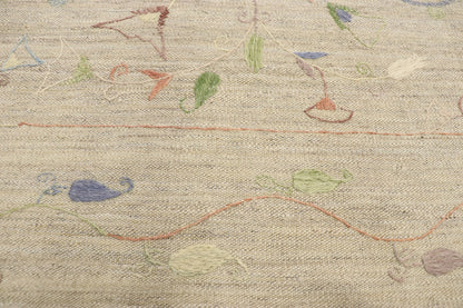 7 x 9 Vintage Uzbek Afghan Kilim Rug 80112