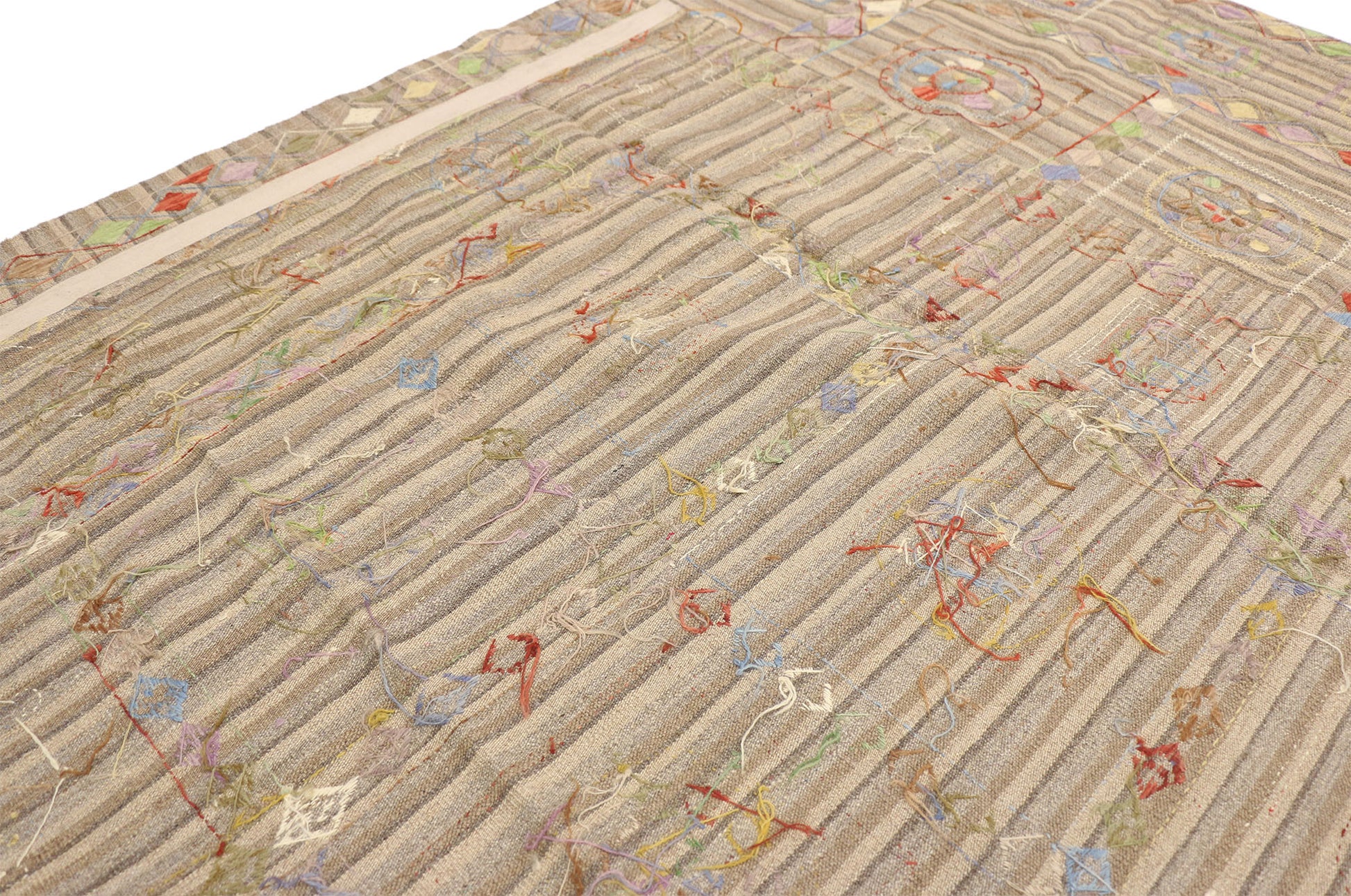 8 x 10 Vintage Afghan Uzbek Kilim Rug 80114