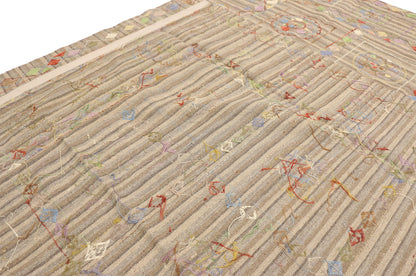 8 x 10 Vintage Afghan Uzbek Kilim Rug 80114