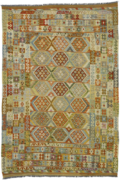 7 x 10 Vintage Kilim Rug 80115