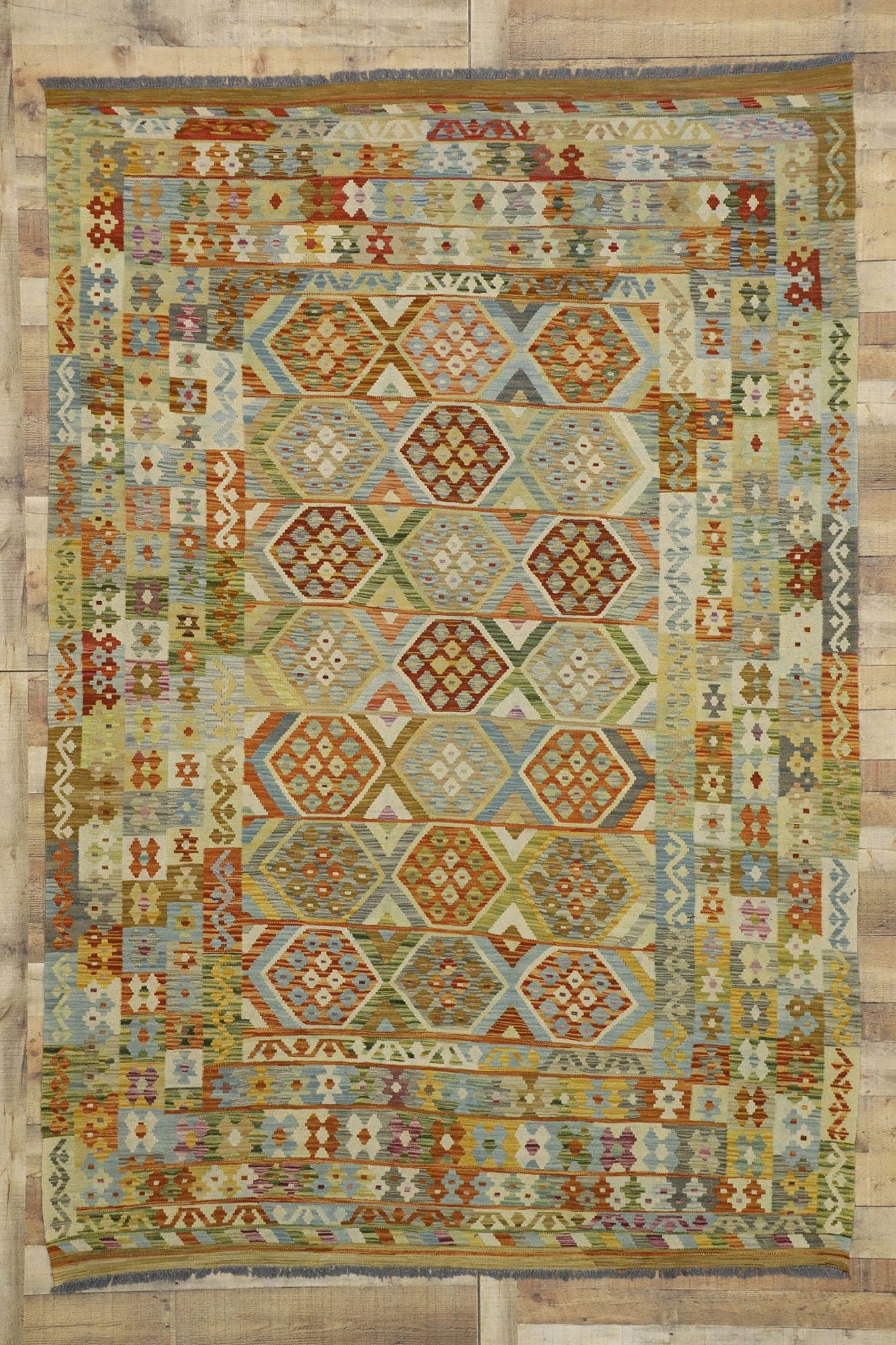 7 x 10 Vintage Kilim Rug 80115