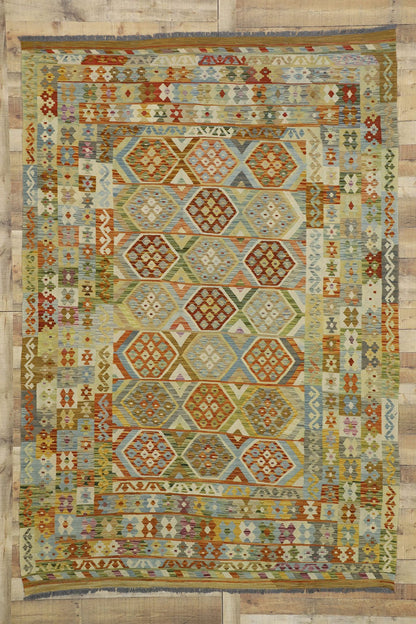 7 x 10 Vintage Kilim Rug 80115