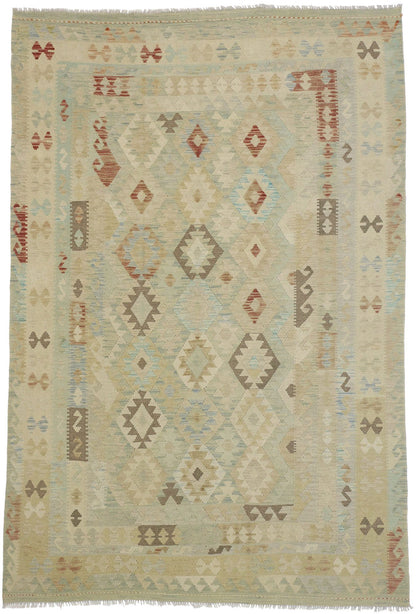 7 x 10 Vintage Afghan Kilim Rug 80118